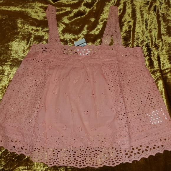 Coco + Jaimeson Eyelet Lace Trim Tank Top - Picture 8 of 13